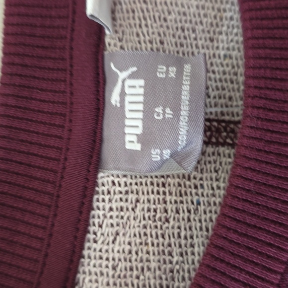 PUMA BRAND SIGNATURE WOMENS SPECKLED PURPLE PULLOVER CREWNECK SWEATSHIRT SIZE XS - Picture 5 of 16